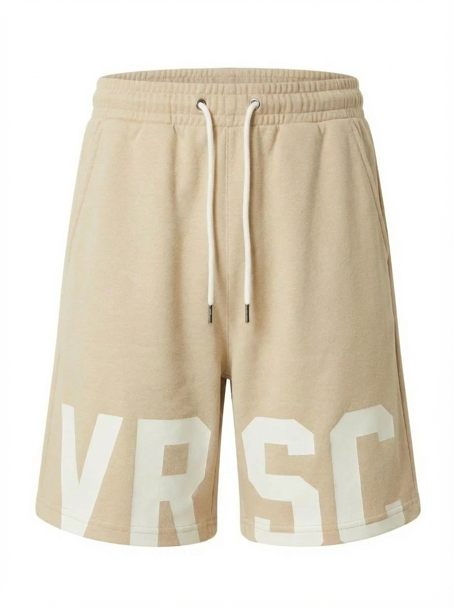 VRSC Maxi Logo Shorts - Beige