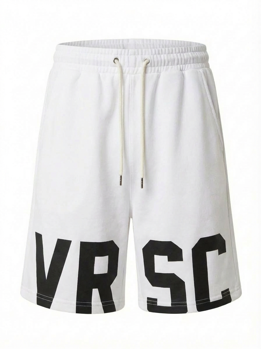 VRSC Maxi Logo Shorts - Bianco