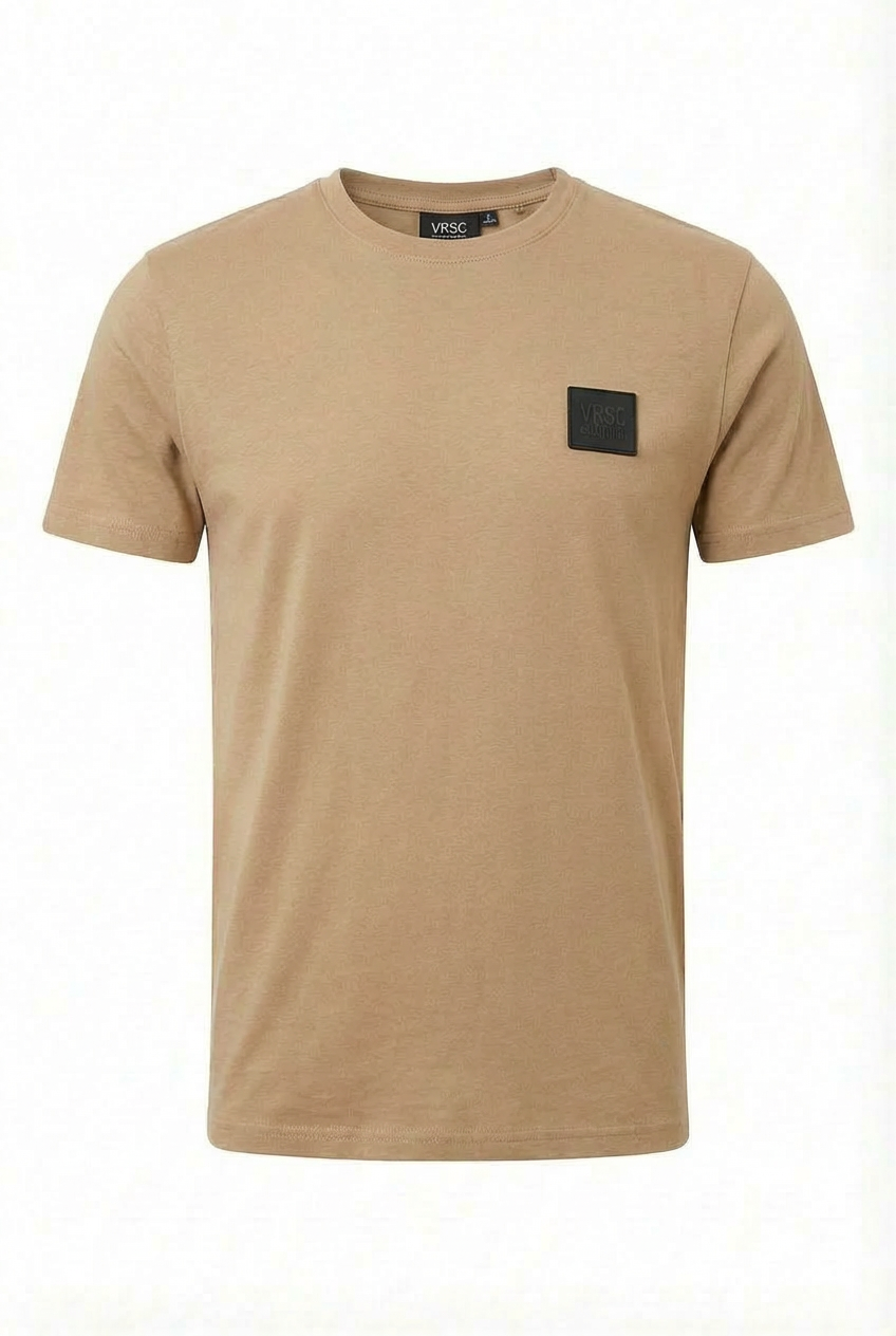 VRSC Couture Rubber Badge Tee - Beige
