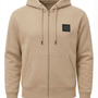 VRSC Couture Rubber Badge Zip Hoodie - Beige
