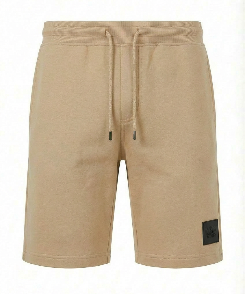 VRSC Couture Rubber Badge Shorts - Beige