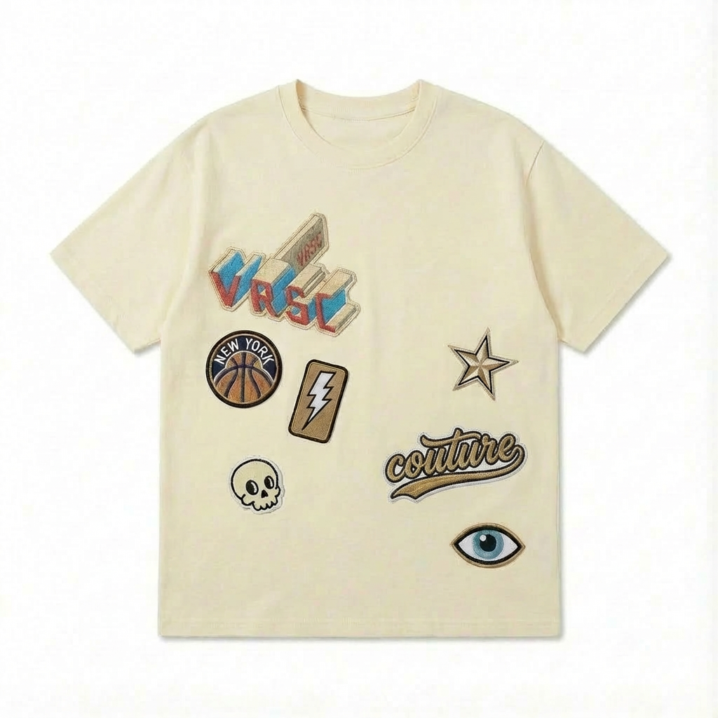 VRSC Couture Multi-Patch Tee - Beige