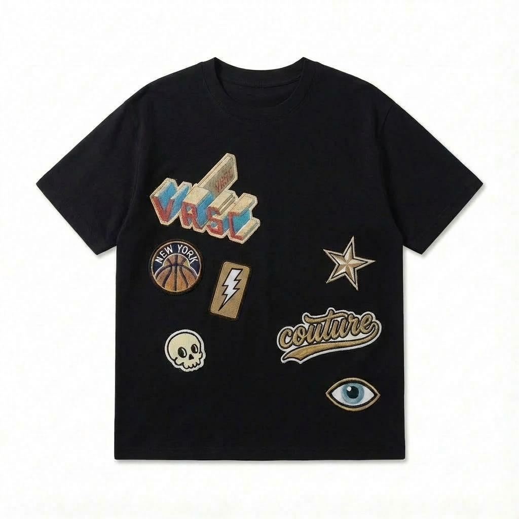VRSC Couture Multi-Patch Tee - Nero