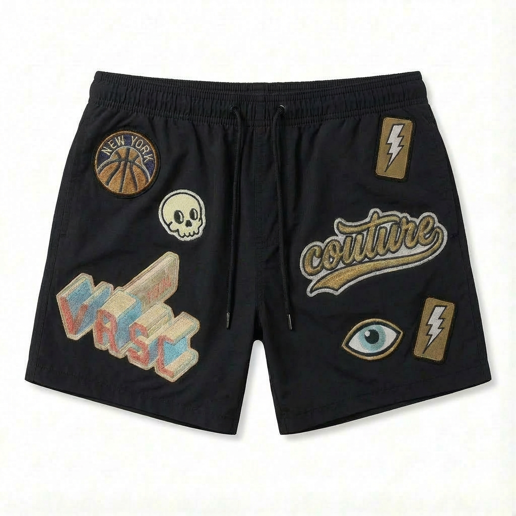 VRSC Couture Multi-Patch Tech Shorts - Nero