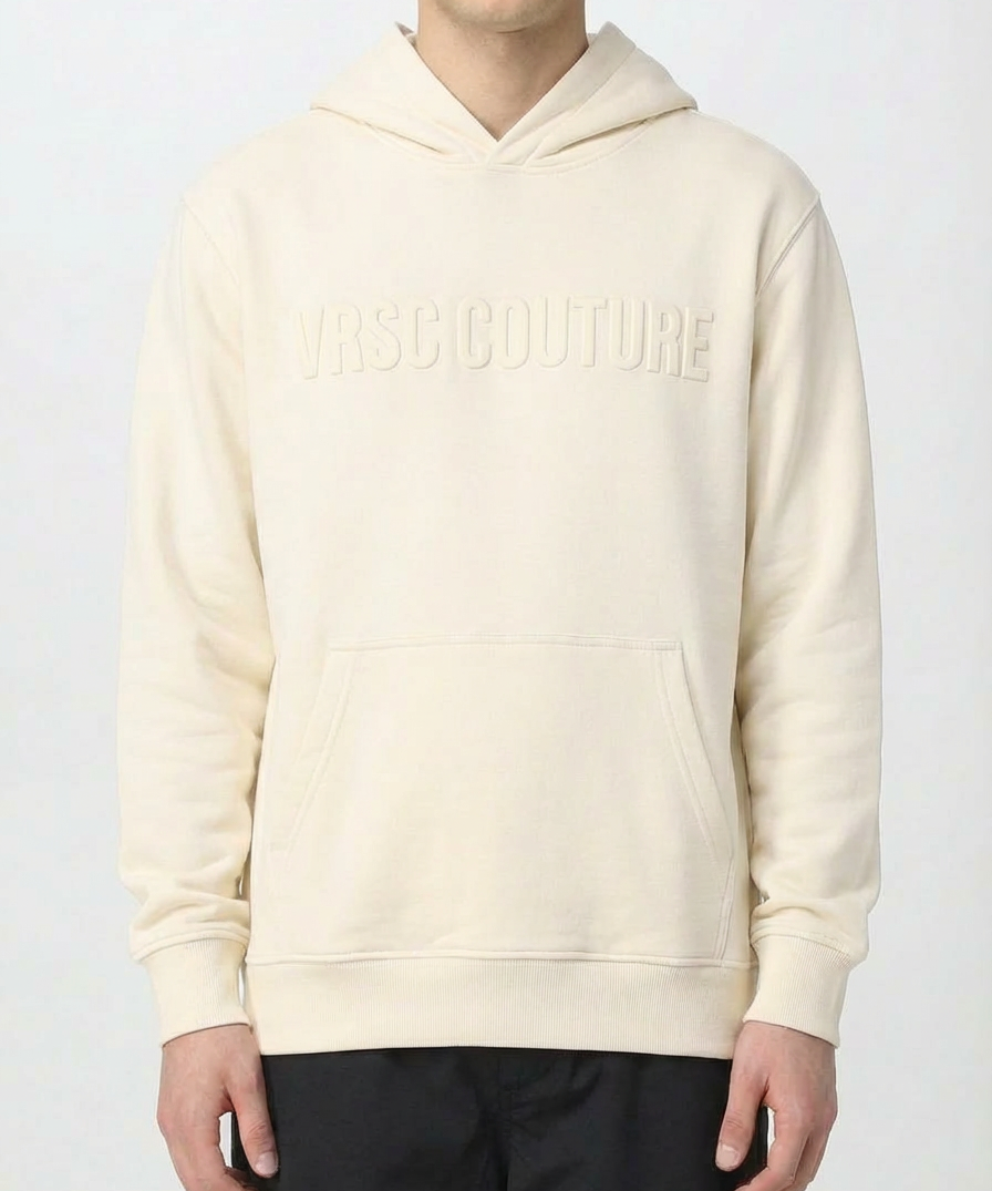 VRSC Couture Embossed Hoodie - Bianco