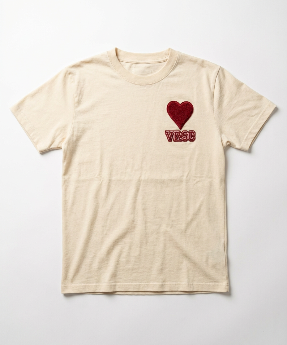 VRSC Couture Heart Patch Tee - Beige
