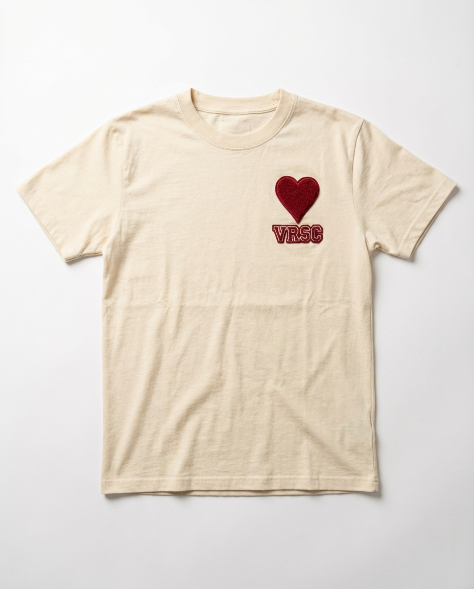 VRSC Couture Heart Patch Tee - Beige