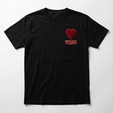 VRSC Couture Heart Patch Tee - Nero