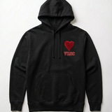 VRSC Couture Heart Patch Hoodie - Nero
