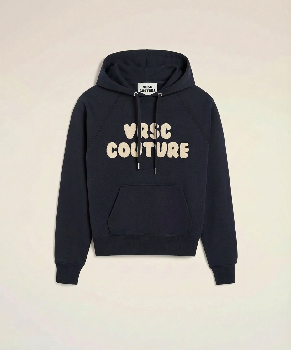 VRSC Couture Chenille Bubble Hoodie - Nero