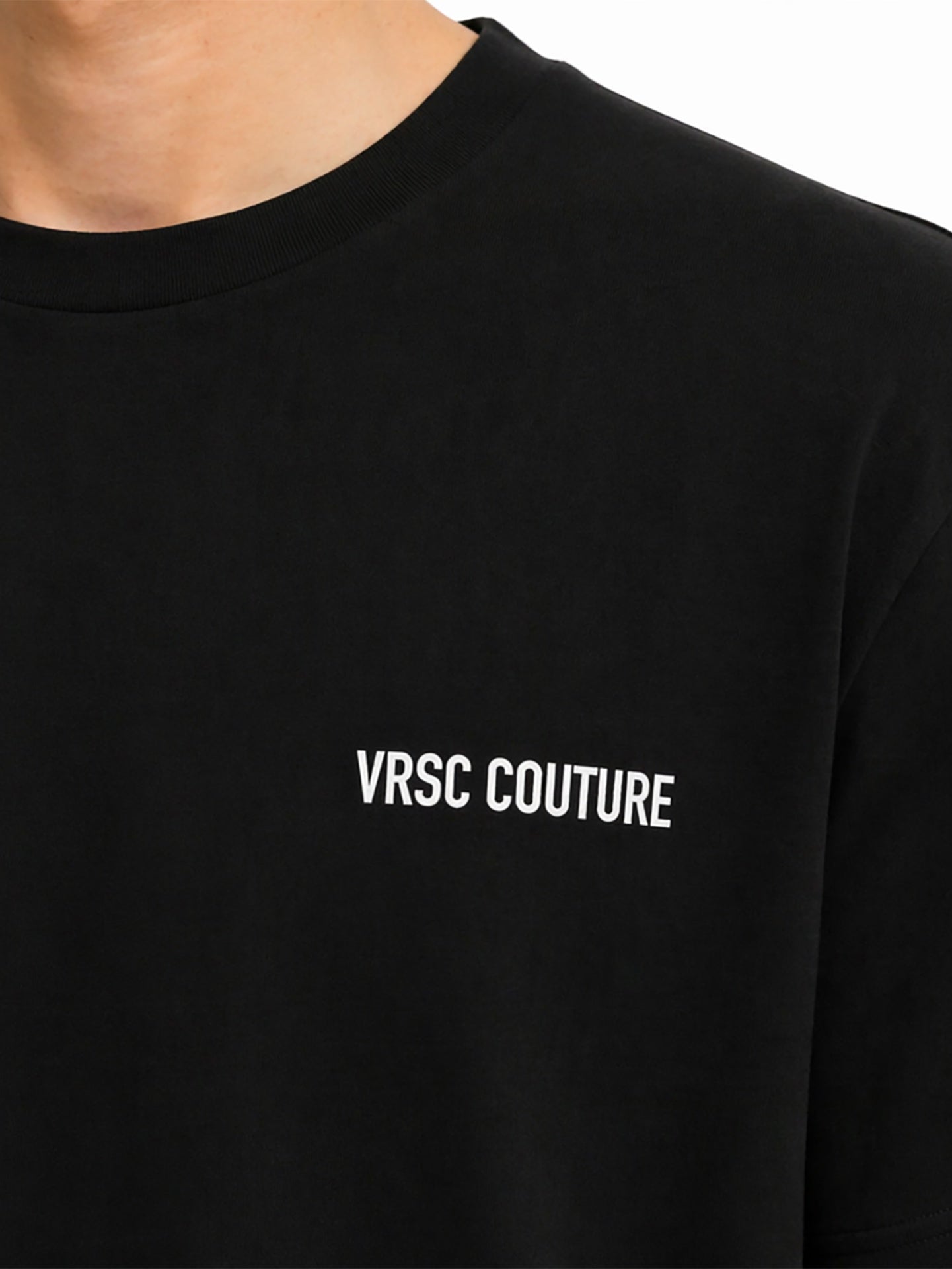 VRSC Very Random Solid Chic Maglia a maniche corte Nero 100% cotone