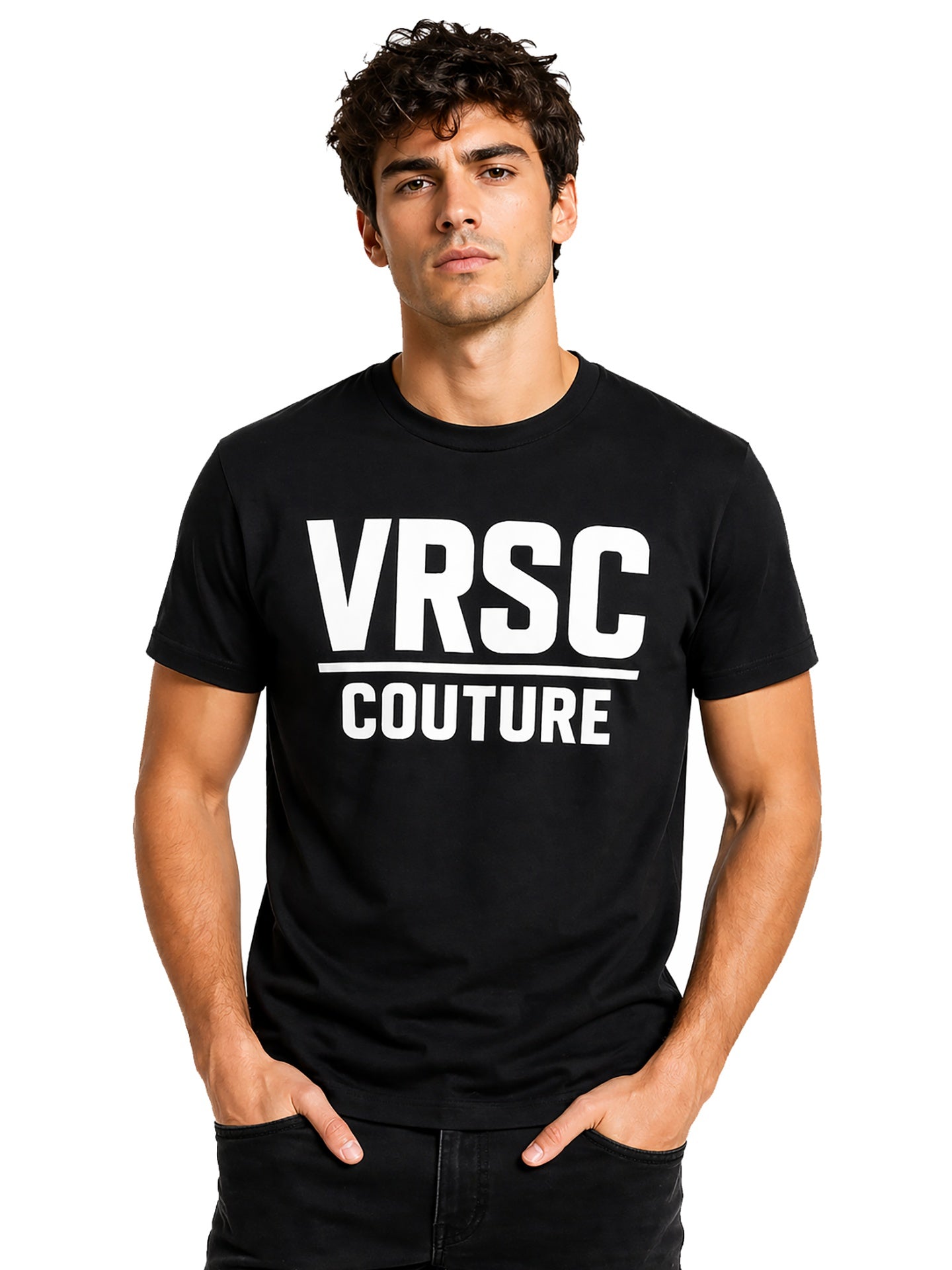 T-Shirt in Cotone | Nero - VRSC